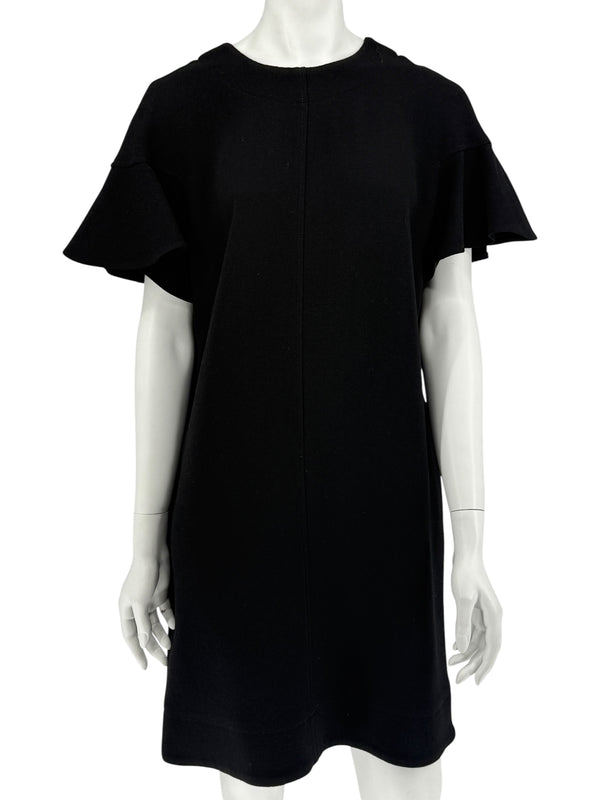 Lela Rose Black Short-Sleeve Button-Back Dress - Size 10