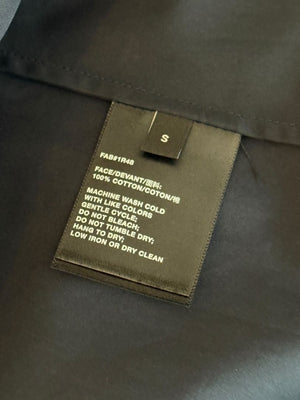 Lafayette 148 Navy Drop-Waist Cotton Shirt Dress – Size S