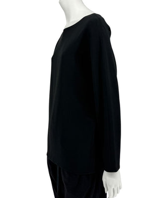 The Row Black Long Sleeve Boat Neck Pullover – Size XS
