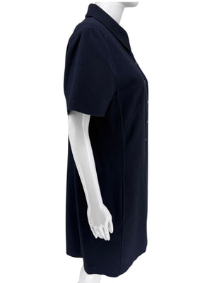 Akris Navy Short Sleeve Polo Dress – Size US 10