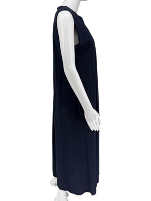 Weekend Max Mara Navy Jersey Pleated Midi Dress – Size L