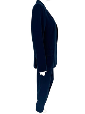 Pamella Roland Navy Embellished Pant Suit – Large