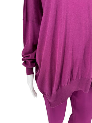 Stella McCartney Plum Knit Pullover & Pant Lounge Set – Size IT 42