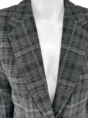 A-K-R-I-S Punto Charcoal Glen Plaid Blazer & Pants Set – Size 10