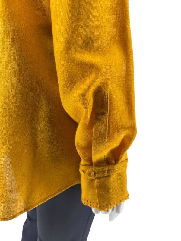 Gabriela Hearst Golden Birch Embroidered Shirt – Size IT 46