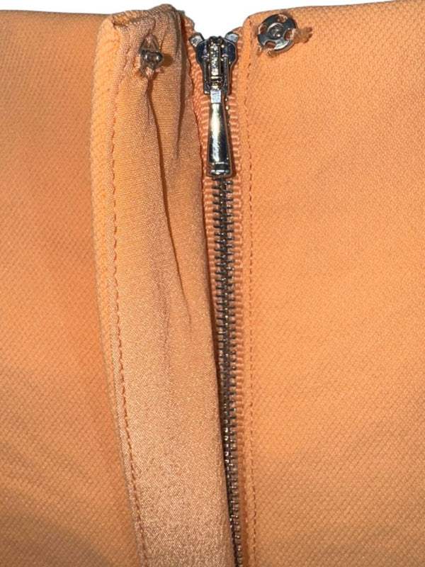 Tibi Apricot Sculpted Sleeve Shift Dress – Size 8