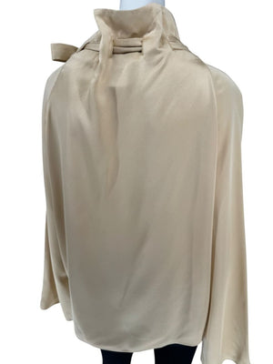 Rosetta Getty Champagne Satin Blouse – Size 6