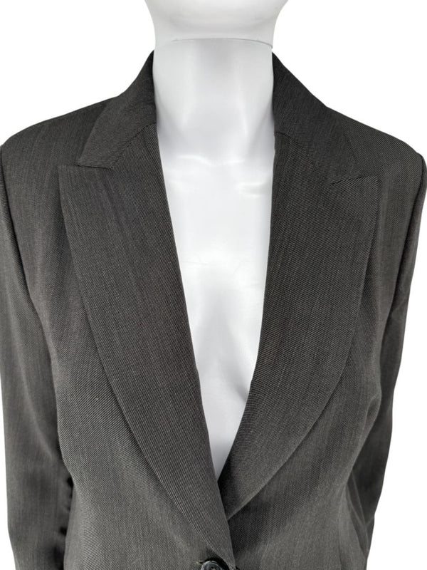 Akris Grey Wool & Silk Blend Pant Suit – Size 10