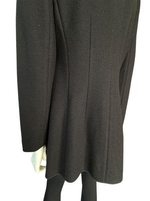 Agnona Black 100% Cashmere Open-Front Coat – Size IT 46 / US 10- NEW