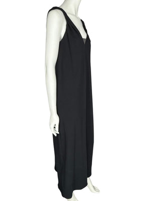 Brunello Cucinelli Black Twisted Strap Maxi Dress with Monili Detail – Size M
