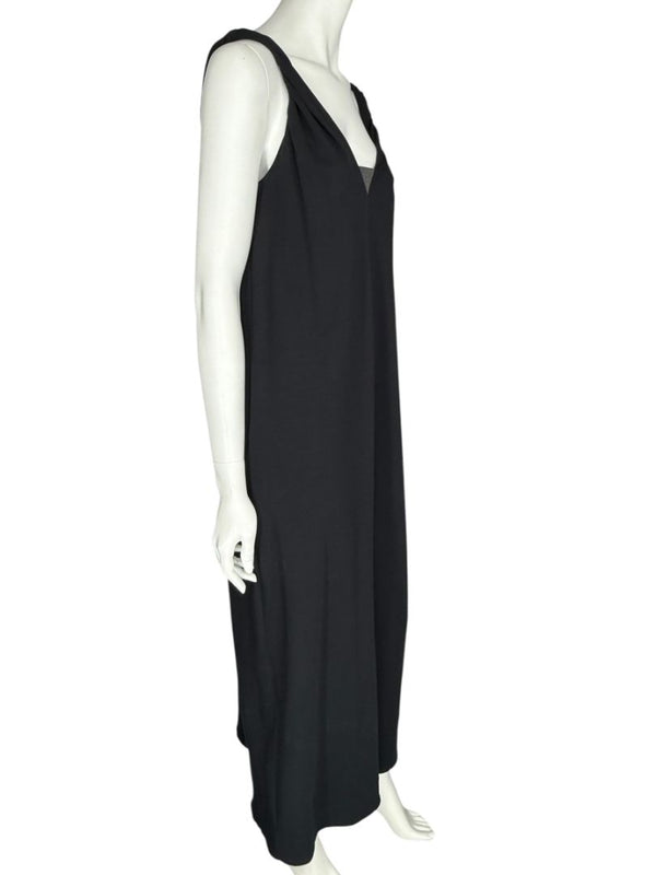 Brunello Cucinelli Black Twisted Strap Maxi Dress with Monili Detail – Size M