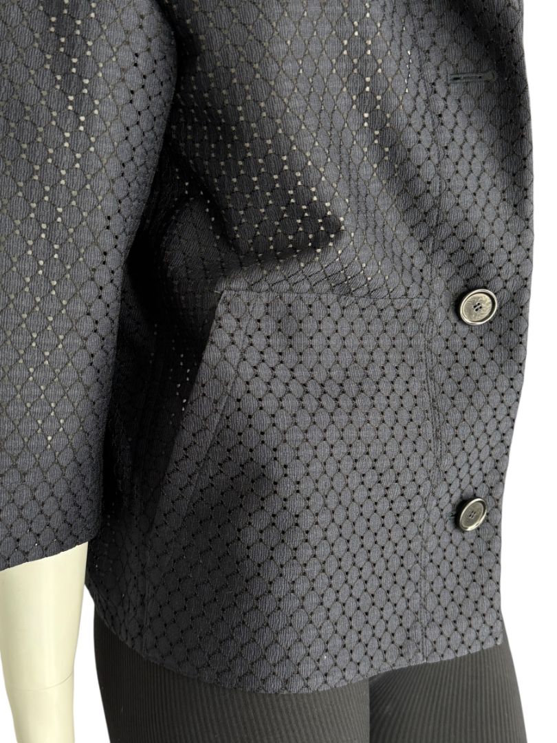 Akris Punto Navy Laser-Cut Jacket – Size US 6