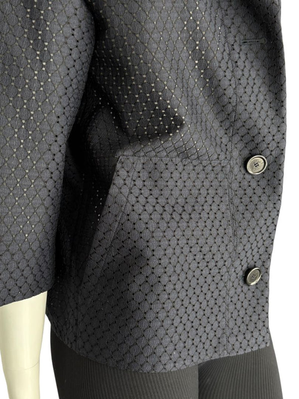 Akris Punto Navy Laser-Cut Jacket – Size US 6