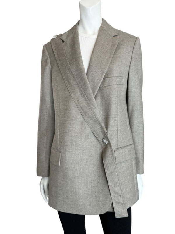 Stella McCartney Grey Wool Structured Blazer – Size IT 40