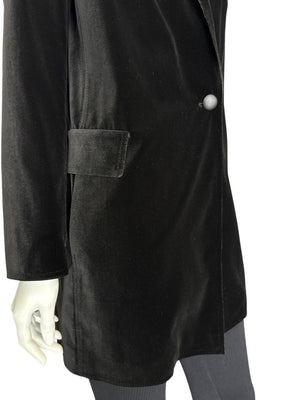 Akris Punto Black Velvet Single-Breasted Blazer – Size 10