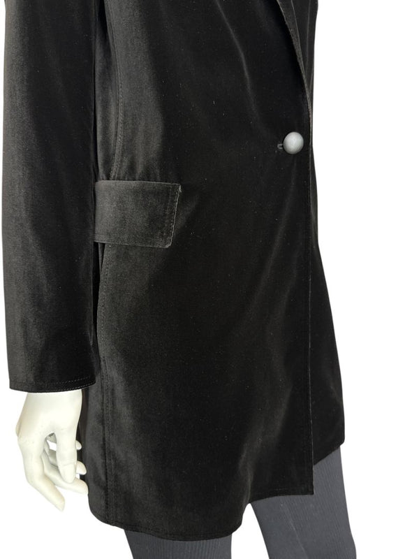 Akris Punto Black Velvet Single-Breasted Blazer – Size 10