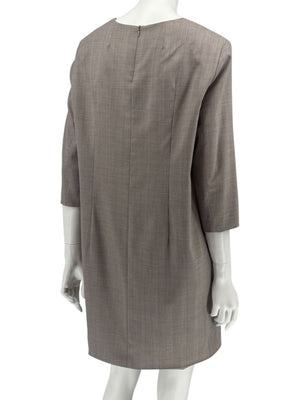 The Row Taupe Wool-Blend Shift Dress – Size M