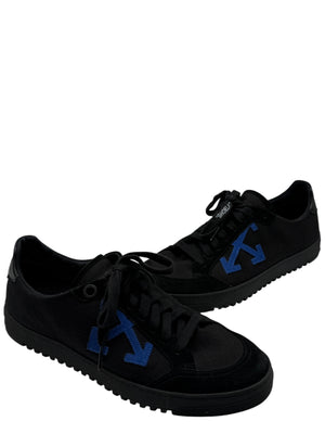Off-White 2.0 Low Top Sneakers in Black & Blue Suede – Men’s Size 42 EU