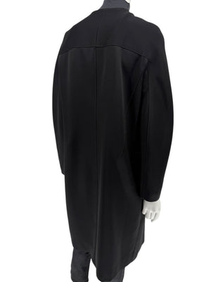 Pamella Roland Black Open-Front Longline Coat – Large