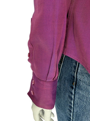 Craig Taylor Purple Egyptian Cotton Button-Front Blouse – Size XL