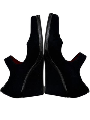 Donald J Pliner Black Stretch Fabric Mary Jane Wedge Shoes – Size 9.5