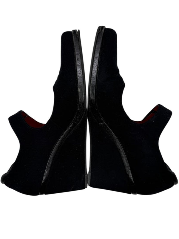 Donald J Pliner Black Stretch Fabric Mary Jane Wedge Shoes – Size 9.5