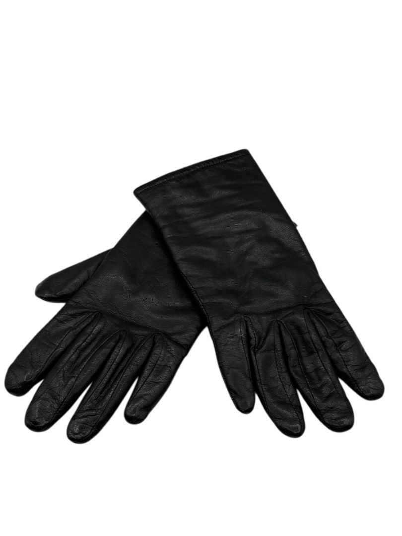 Thinsulate Black Leather Winter Gloves – Size M – Excellent Preowned Condition