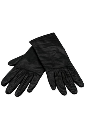 Thinsulate Black Leather Winter Gloves – Size M – Excellent Preowned Condition
