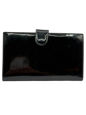 CHANEL Vintage Patent Leather CC Long Wallet – Black
