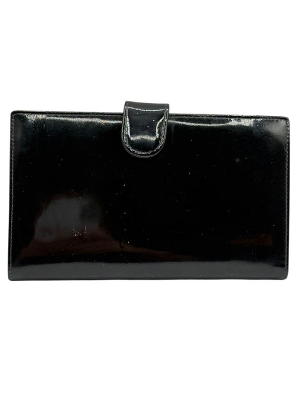 CHANEL Vintage Patent Leather CC Long Wallet – Black