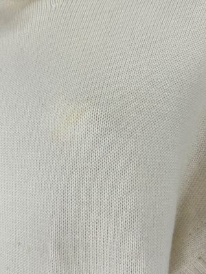 Loro Piana Ivory Cashmere & Silk Cowl-Neck Sweater – Size 44