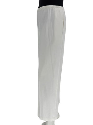 Shamask White Elastic-Waist Pants – Size 2X
