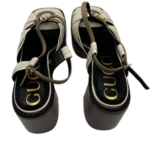 Gucci Charlotte Sandals 95 Dusty White - Size 42