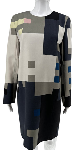 Akris November Day Printed Sheath Dress - Size 8