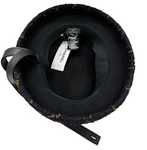 Chanel F/W 2016 Black/Gold Tweed Hat - NEW IN BOX w/Tags