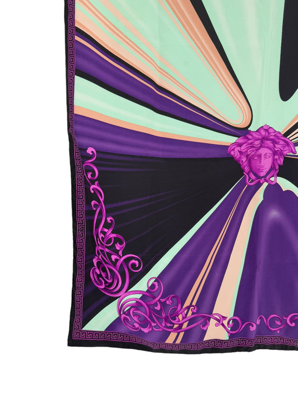 Versace 100% Silk Scarf - Medusa Logo