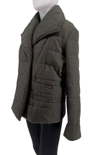 Chanel Quilted Down Jacket - Size 42