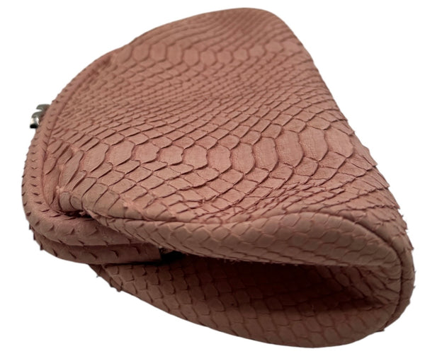 Chanel Python Timeless Clutch Pink