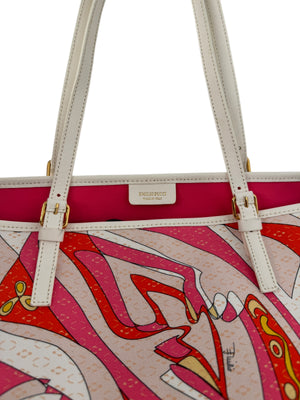 Emilio Pucci Patterned Coated Canvas Tote