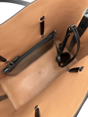 Alaïa Large Mina Tote In Black Leather with Pouch