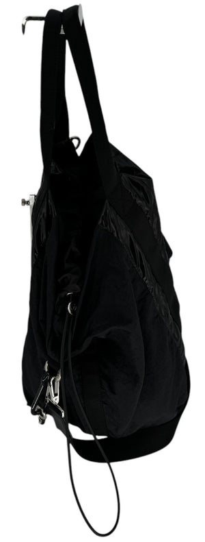 Chanel Black Slouchy Nylon Tote bag with Chain *Brand New*