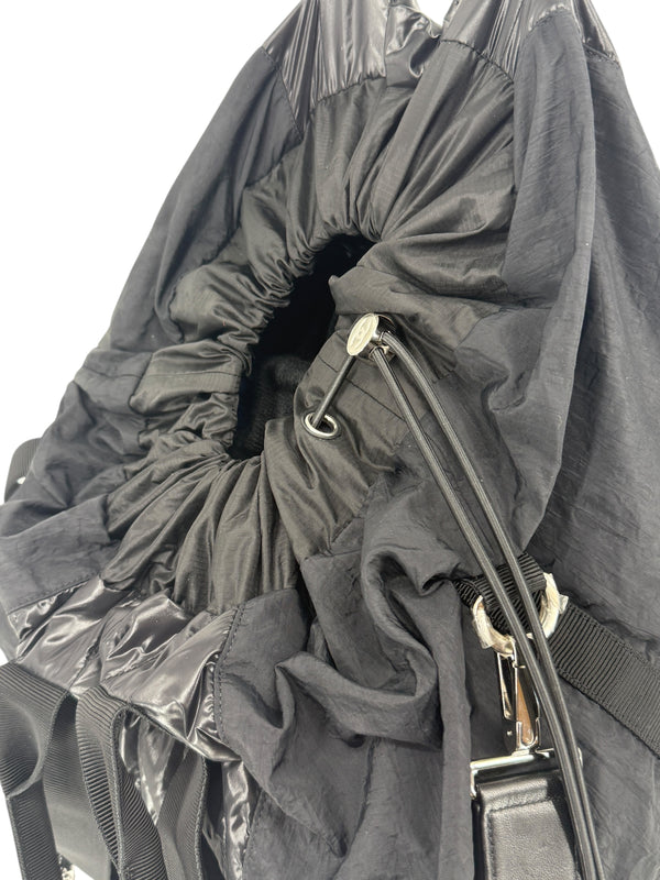Chanel Black Slouchy Nylon Tote bag with Chain *Brand New*