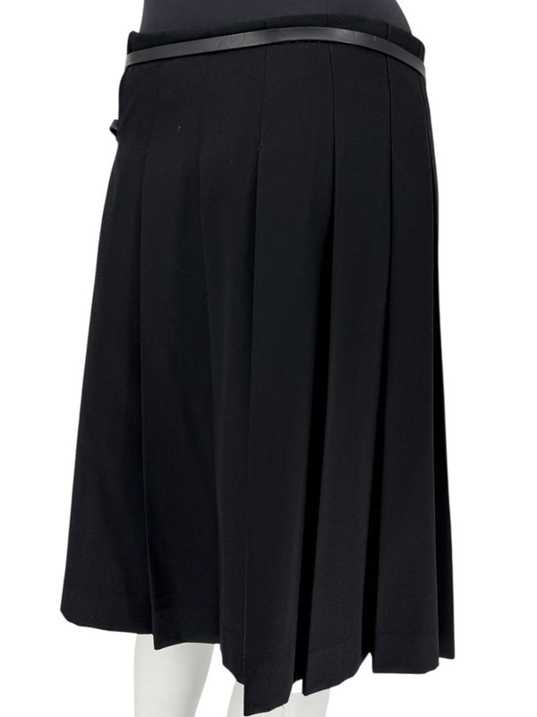 Burberry London Black Wool Kilt Skirt – Size US 12