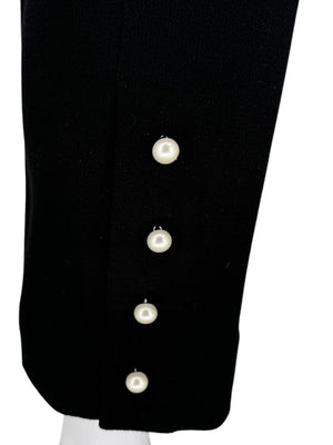 Lela Rose Pearl-Trim Ankle Pants – Black - Size 10