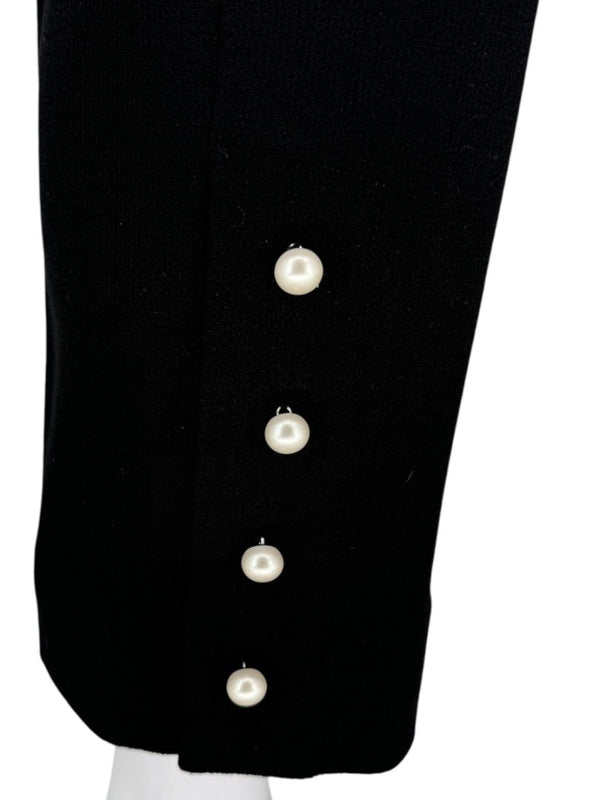 Lela Rose Pearl-Trim Ankle Pants – Black - Size 10