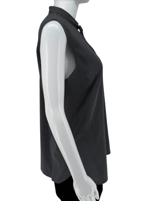 Brunello Cucinelli Sleeveless Silk Blouse with Chain Detail - XL