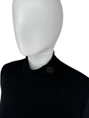 Victoria Victoria Beckham Wool Shift Dress with Contrast Cuffs - Size 8