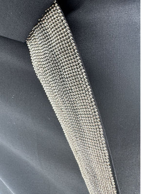 Brunello Cucinelli Black Tapered Trousers with Monili Bead Belt - Size 8