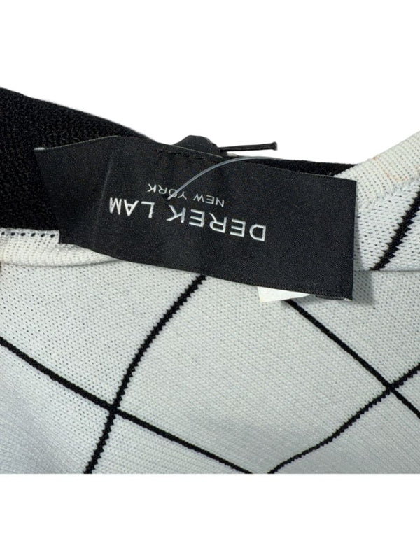 Derek Lam Asymmetrical Windowpane Knit Top - Size Medium