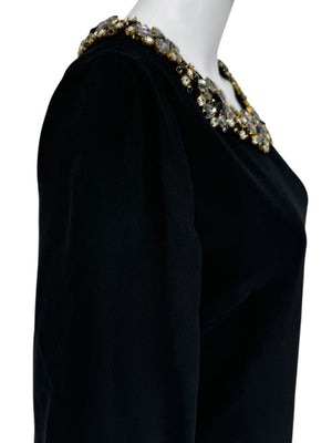 Dolce & Gabbana Embellished Collar Shift Dress - Size 10